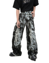 Men’s Oversized Tie-Dye Cargo Jeans